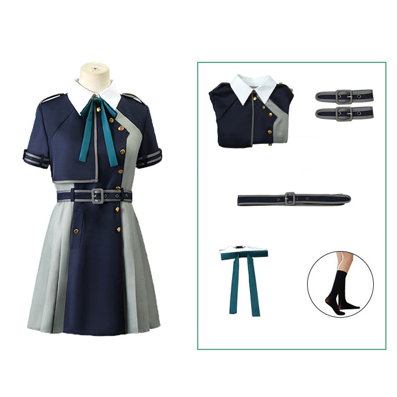Anime Lycoris Recoil Takina Inoue Full Set Cosplay Costume With Wigs