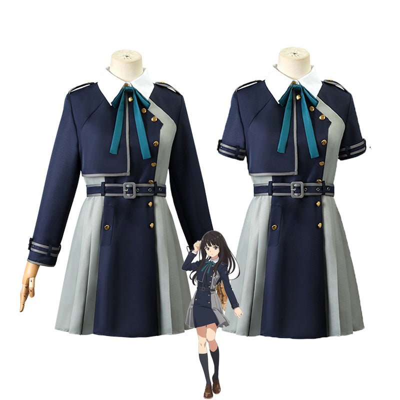 Anime Lycoris Recoil Takina Inoue Full Set Cosplay Costume With Wigs