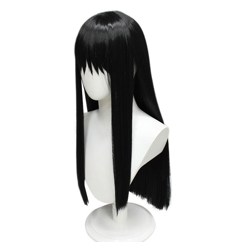 Anime Lycoris Recoil Takina Inoue Costume Wigs Black Long Wigs