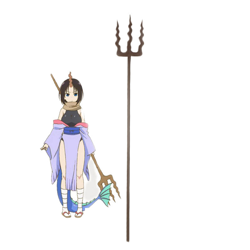 Anime Miss Kobayashi's Dragon Maid Elma Cosplay Weapon Trident Cosplay Props