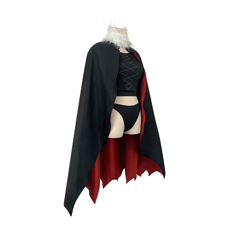 Anime Miss Kobayashi's Dragon Maid Ilulu Whole Set Costume With Wigs and Horns Halloween Cosplay Outfit