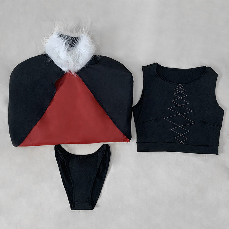 Anime Miss Kobayashi's Dragon Maid Ilulu Whole Set Costume With Wigs and Horns Halloween Cosplay Outfit