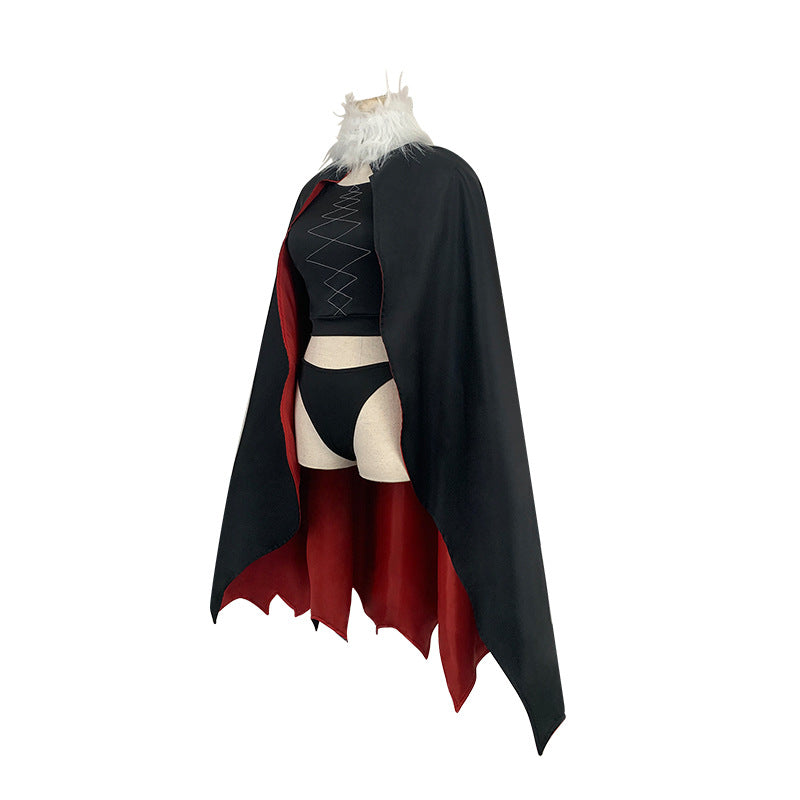 Anime Miss Kobayashi's Dragon Maid Ilulu Cosplay Costume With Cloak Outfit