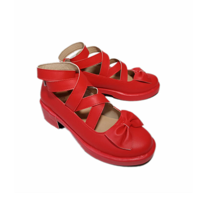 Anime Miss Kobayashi's Dragon Maid Kanna Kamui Cosplay Red Shoes Halloween Costume Shoes
