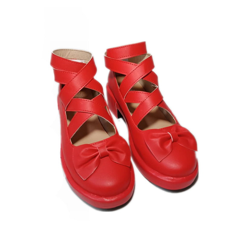 Anime Miss Kobayashi's Dragon Maid Kanna Kamui Cosplay Red Shoes Halloween Costume Shoes