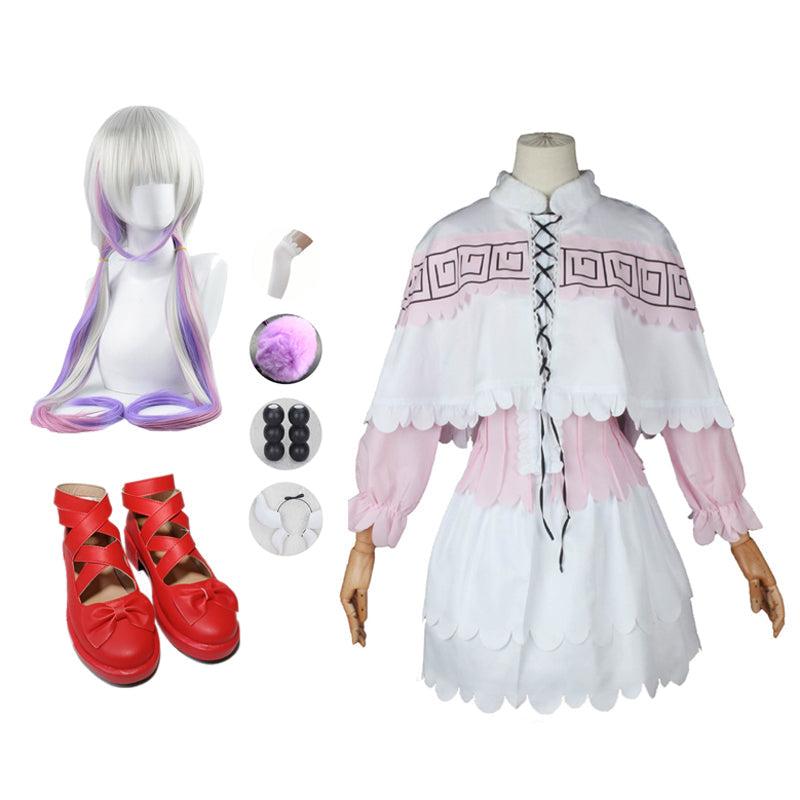 Anime Miss Kobayashi's Dragon Maid Kanna Kamui Full Set Cosplay Costume+Wigs+Shoes Halloween Cosplay Costume Outfit Set