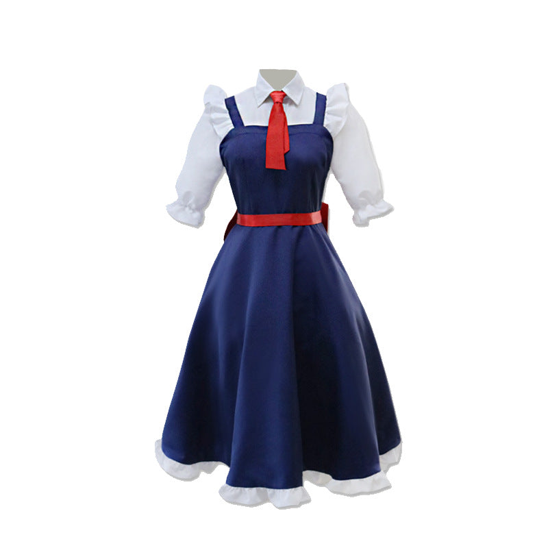 Anime Miss Kobayashi's Dragon Maid Tohru Whole Set Costume Outfit With Wigs and Shoes Halloween Costume