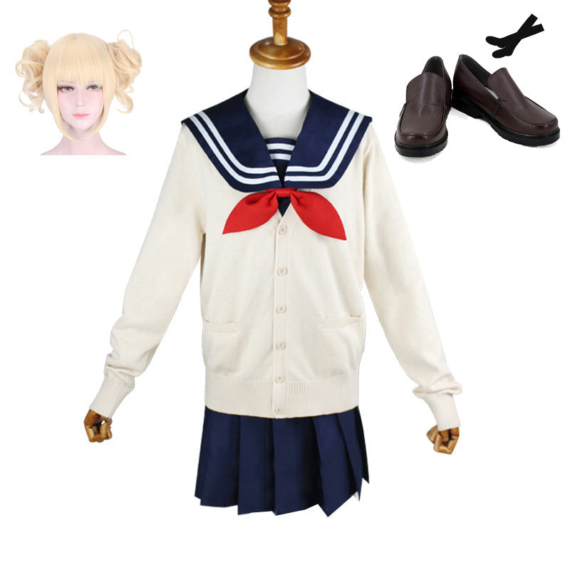 Himiko Costume +Wigs+Shoes Toga Full Set Halloween Cosplay Costume Outfit