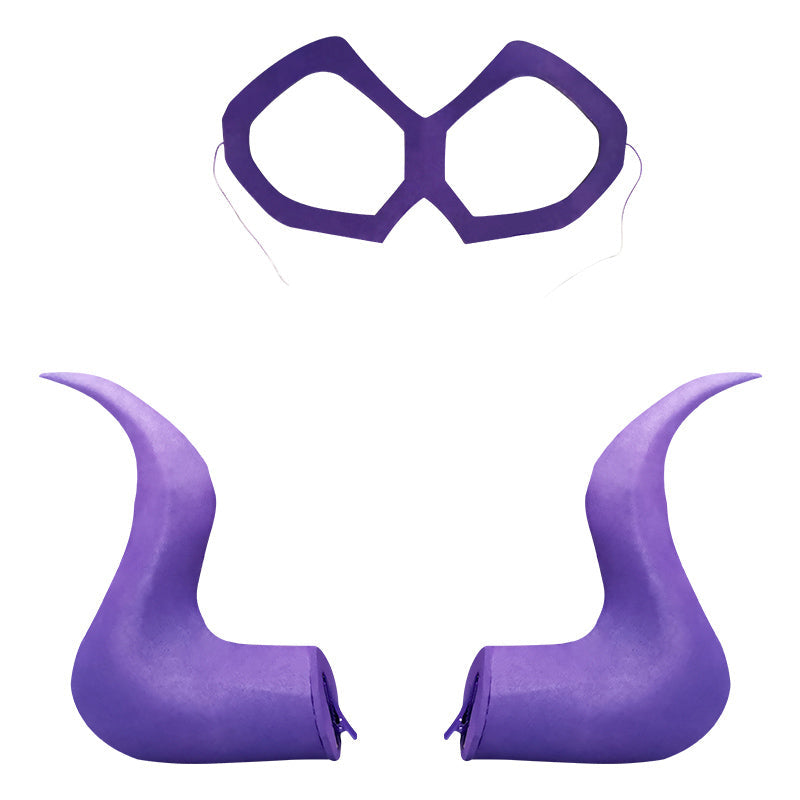 Mountain Hero: Mt. Lady Hero Costume Zentai+Wigs+Horns+Eyemask Full Set Halloween Costume
