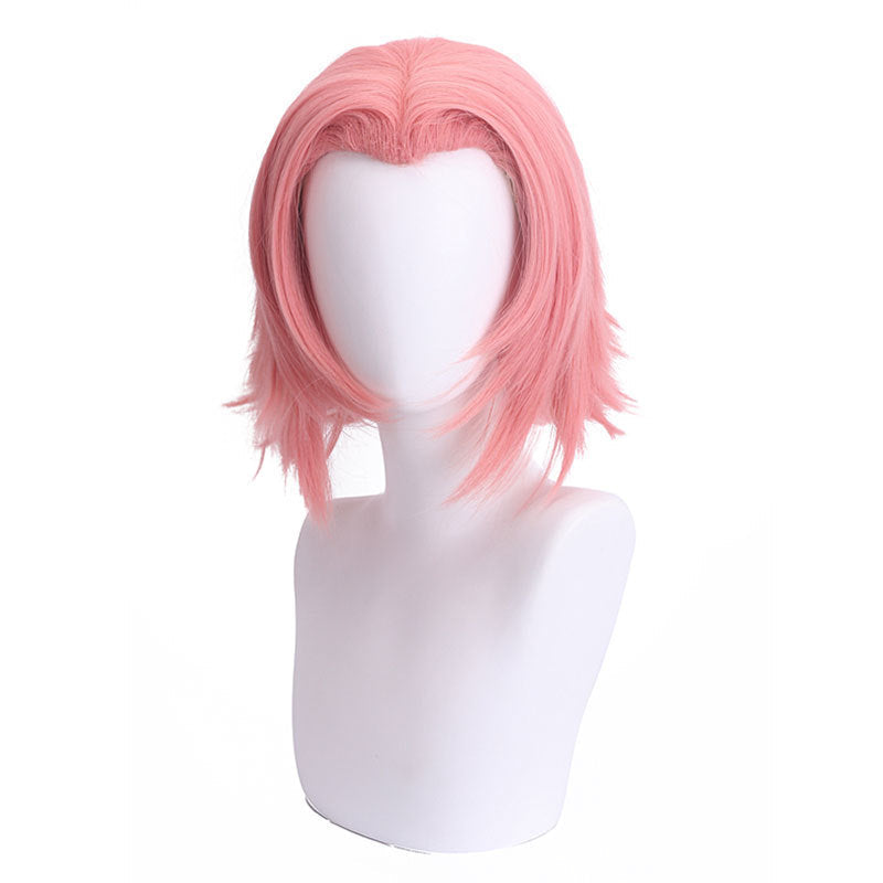 Anime The Last Haruno Sakura Whole Set Costume Uniform With Wigs+Shoes+Kunai+Headband Props Set