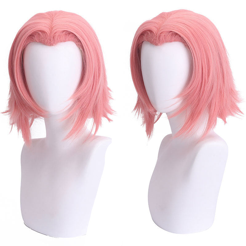HarunoSakura Costume +Wigs+Shoes +Props Whole Halloween Cosplay Outfit Set
