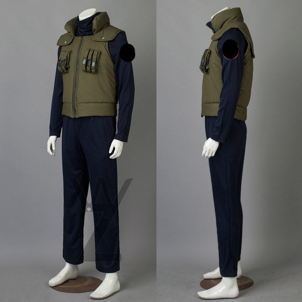 Kids Version Anime Hatake Kakashi Full Set Costume+Wigs+Shoes Halloween Cosplay Outfit
