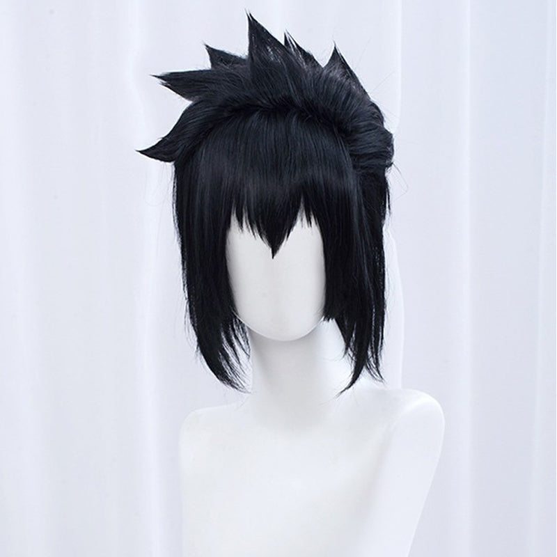 Anime Sasuke Uchiha Costume Wigs Black Short Wigs Cosplay Accessories