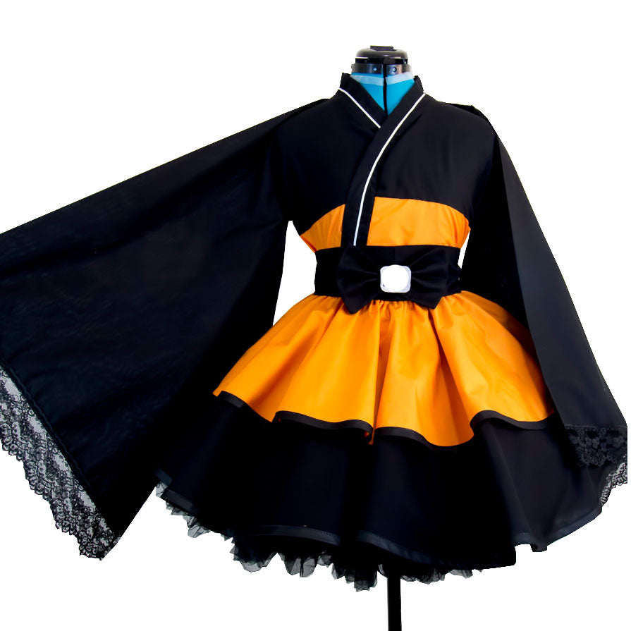 Anime Cosplay Seventh Hokage Ninja Uzumaki Female Version Costume Lolita Kimono Dress Costume