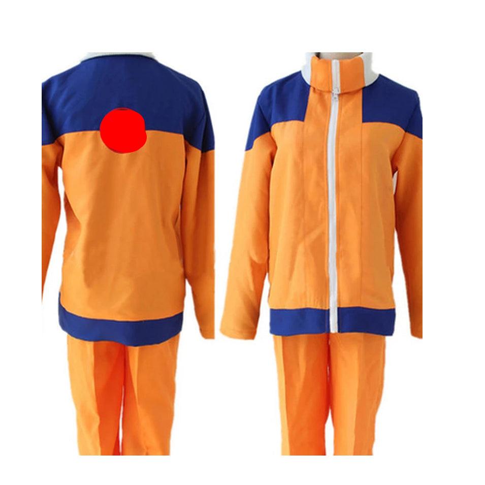 Anime Ninja Uzumaki Childhood Cosplay Costume With Wigs+Shoes+Props Full Set Halloween Costume
