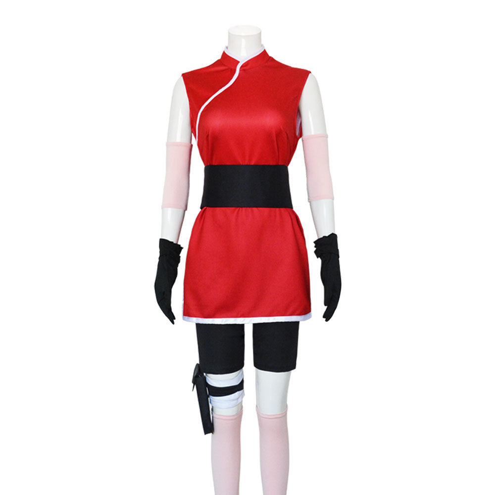 Anime The Last Haruno Sakura Costume Uniform Halloween Cosplay Outfit