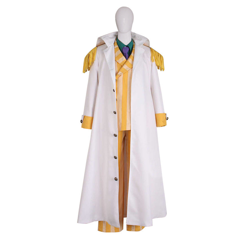 Anime One Piece Borsalino Kizaru Cosplay Costume With Cloak Halloween Carnival Cosplay Outfit