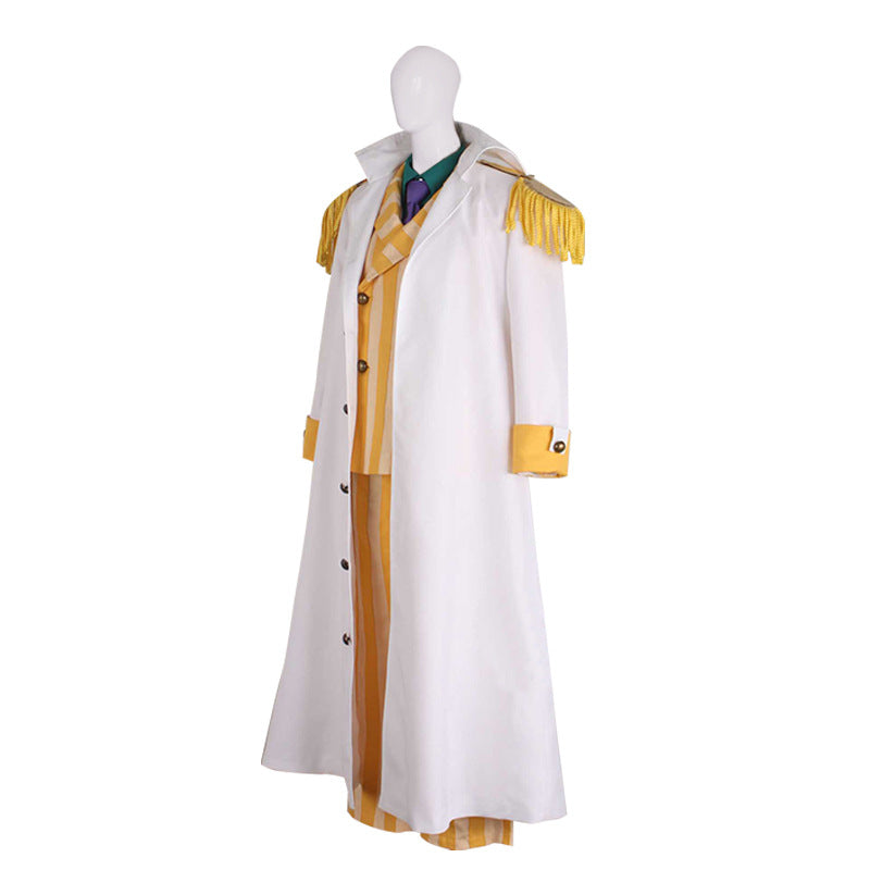 Anime One Piece Borsalino Kizaru Cosplay Costume With Cloak Halloween Carnival Cosplay Outfit