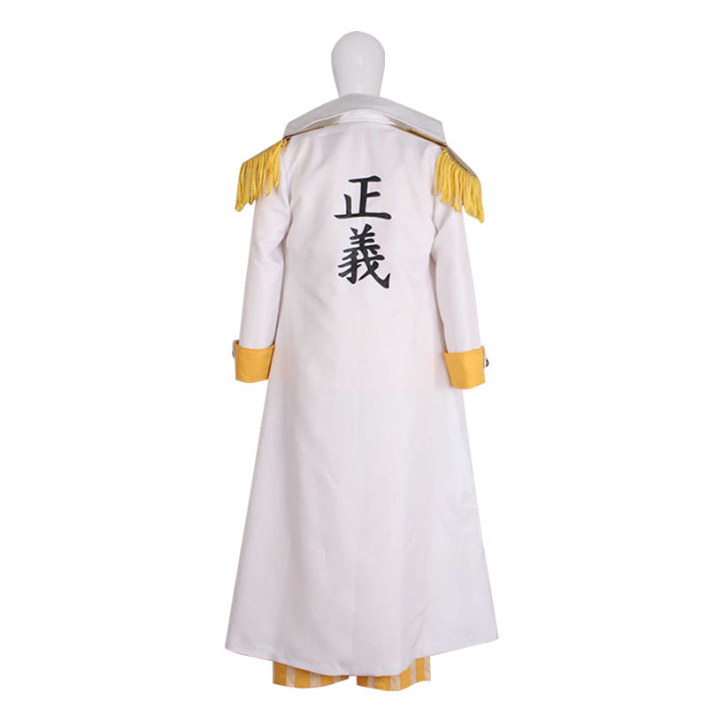 Anime One Piece Borsalino Kizaru Cosplay Costume With Cloak Halloween Carnival Cosplay Outfit