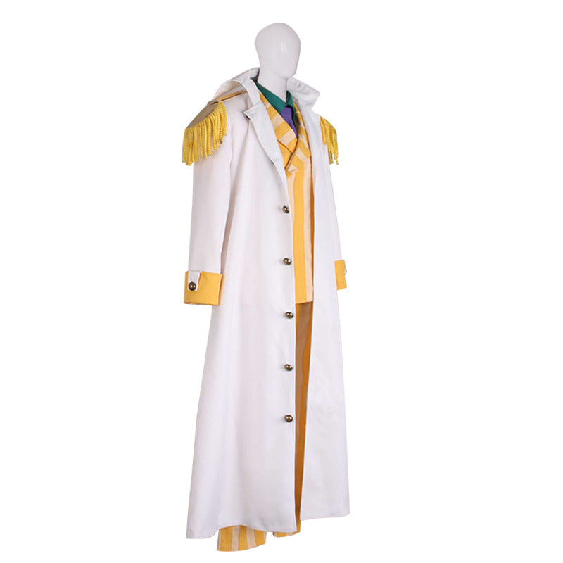 Anime One Piece Borsalino Kizaru Cosplay Costume With Cloak Halloween Carnival Cosplay Outfit