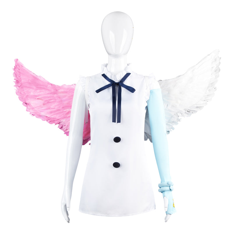 Anime One Piece Film Red Diva Uta Cosplay Costume Dress With Headphones and Wings Cosplay Costume Set