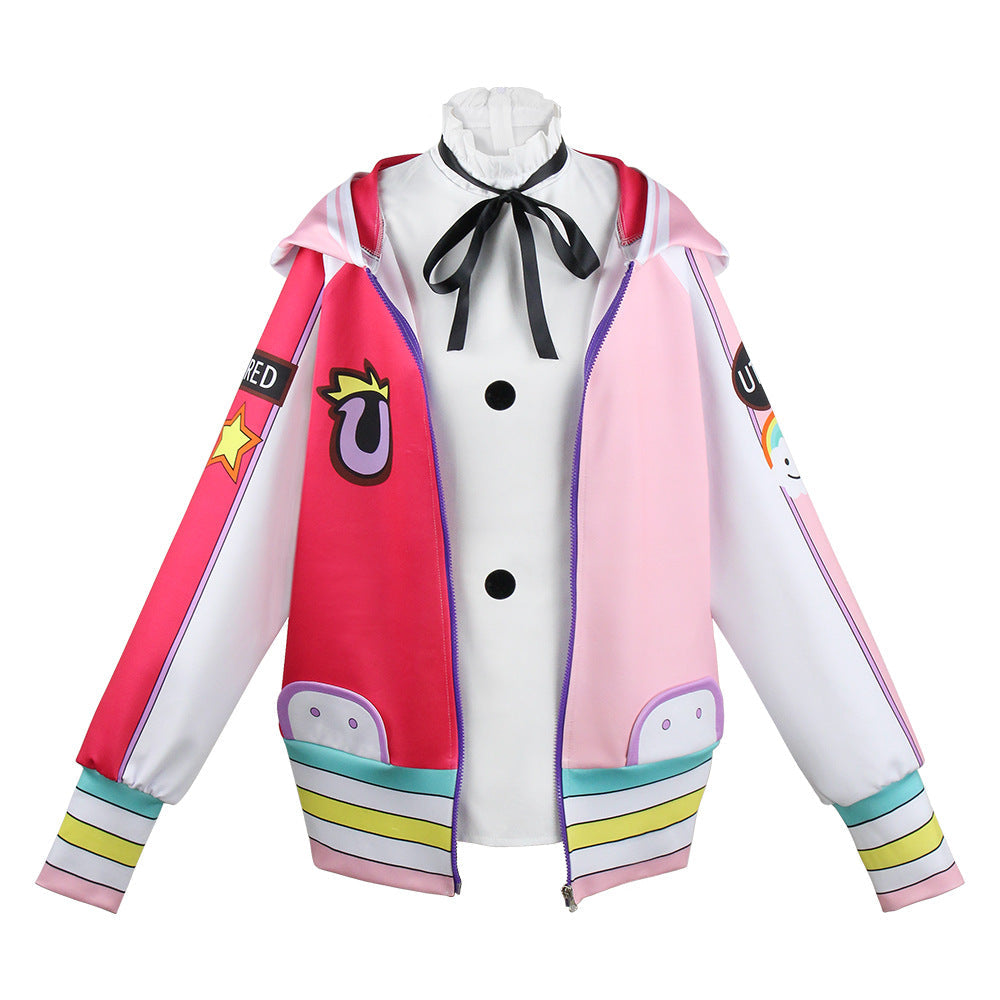 Anime One Piece Film Red Diva Uta Cosplay Costume Dress With Jacket Costume Outfit Set