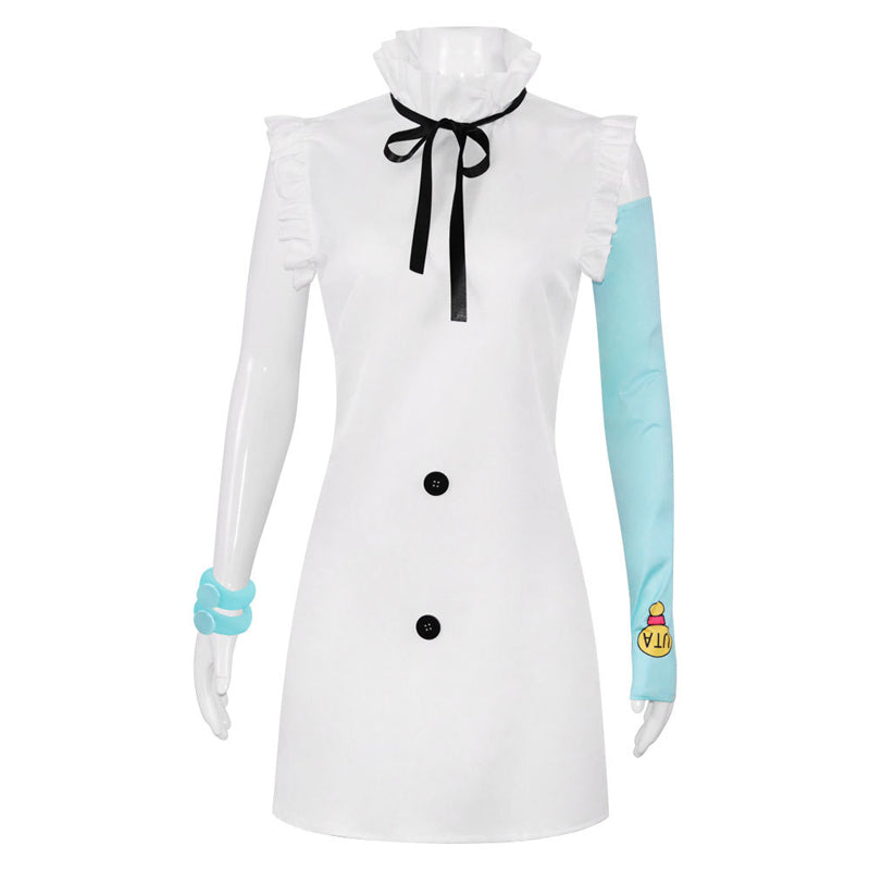 Anime One Piece Film Red Diva Uta Cosplay Costume Dress With Jacket Costume Outfit Set