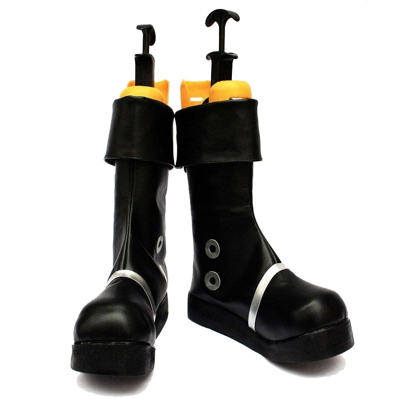 Anime One Piece Fire Fist Portgas D. Ace Cosplay Boots Black PU Leather Costume Shoes