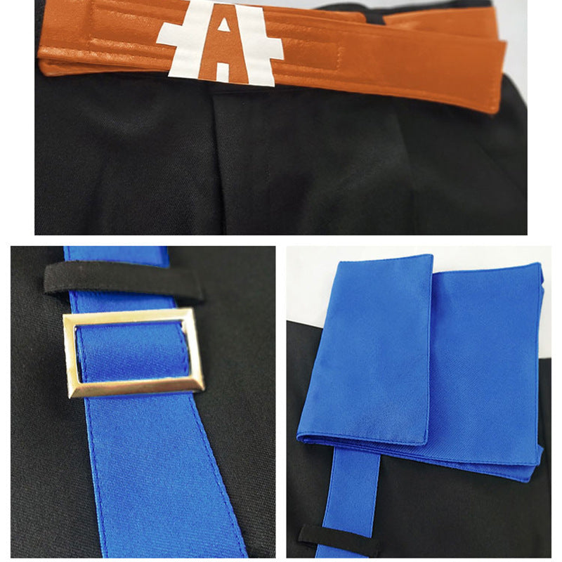 Anime One Piece Fire Fist Portgas D. Ace Full Set Cosplay Costume Outfit With Wigs and Boots Halloween Costume Set