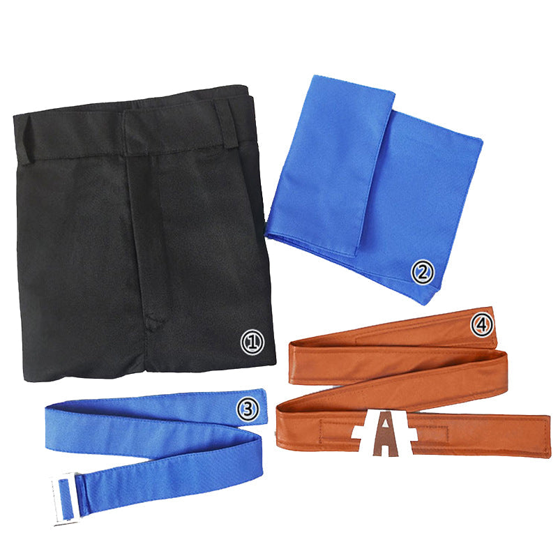 Anime One Piece Fire Fist Portgas D. Ace Cosplay Costume Full Set With Hat Necklace Halloween Cosplay Outfit