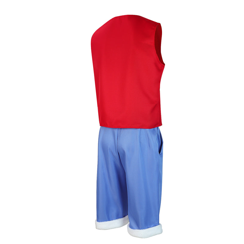 Anime One Piece Monkey D. Luffy Initial Costume Halloween Cosplay Outfit With Hat