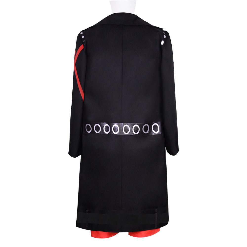 Anime One Piece Movie Red Monkey D. Luffy Costume With Cloak Full Set Cosplay Outfit