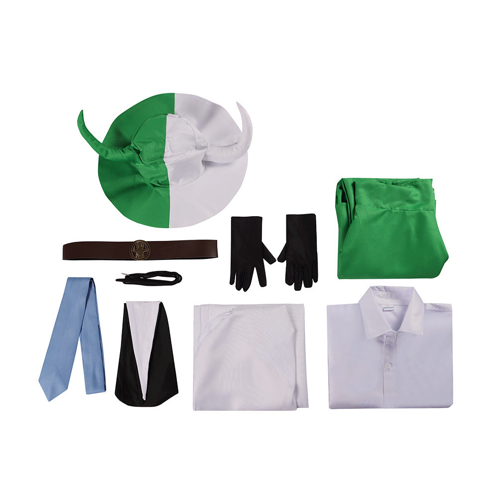 Anime One Piece Pejiwan Page One Costume Full Set With Hat and Cloak Halloween Party Costume