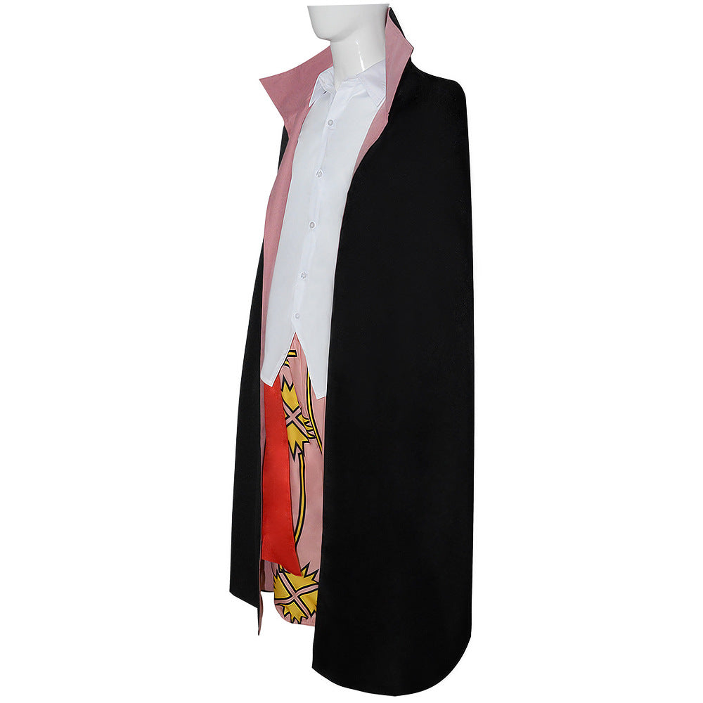 Anime One Piece Red Hair Shanks Cosplay Costume With Cloak Halloween Carnival Cosplay Outfit