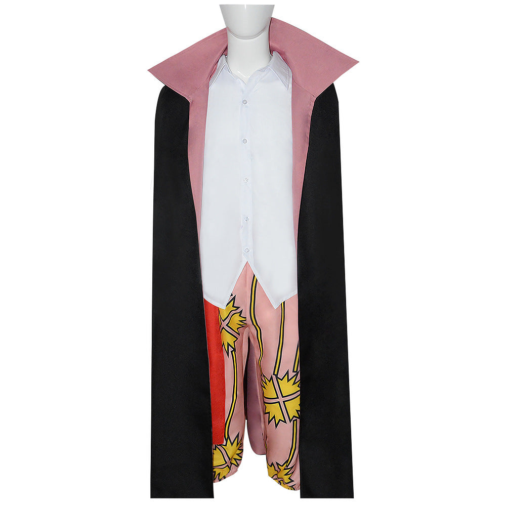 Anime One Piece Red Hair Shanks Cosplay Full Set With Wigs and Shoes Halloween Costume Set