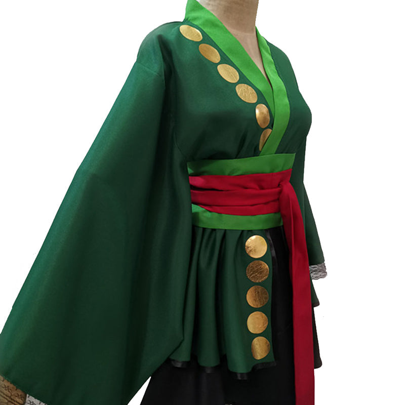 Anime One Piece Roronoa Zoro Female Costume Lolita Dress Halloween Costume