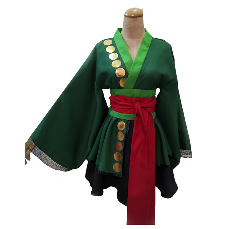 Anime One Piece Roronoa Zoro Female Costume Lolita Dress Halloween Costume