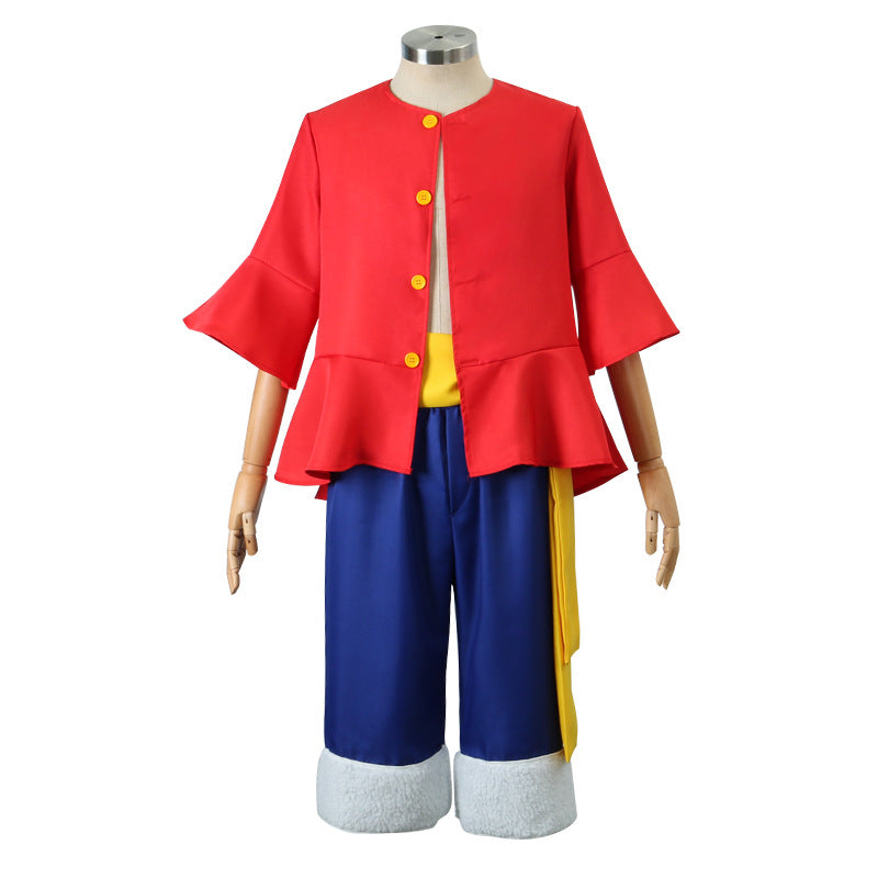 Anime One Piece Monkey D. Luffy Costume Classic Cosplay Outfit Halloween Carnival Costume