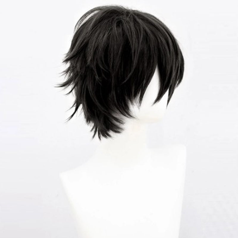 Anime One Piece Straw Hat Monkey D. Luffy Costume Wigs Black Short Wigs