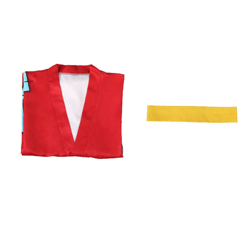 Anime One Piece Wano Country Monkey D. Luffy Kimono Costume Halloween Cosplay Outfit