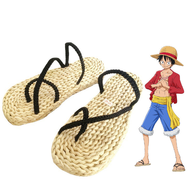 Anime One Piece Monkey D. Luffy Gear 5 Costume Full Set With Wigs and Straw Shoes Costume Outfit Set