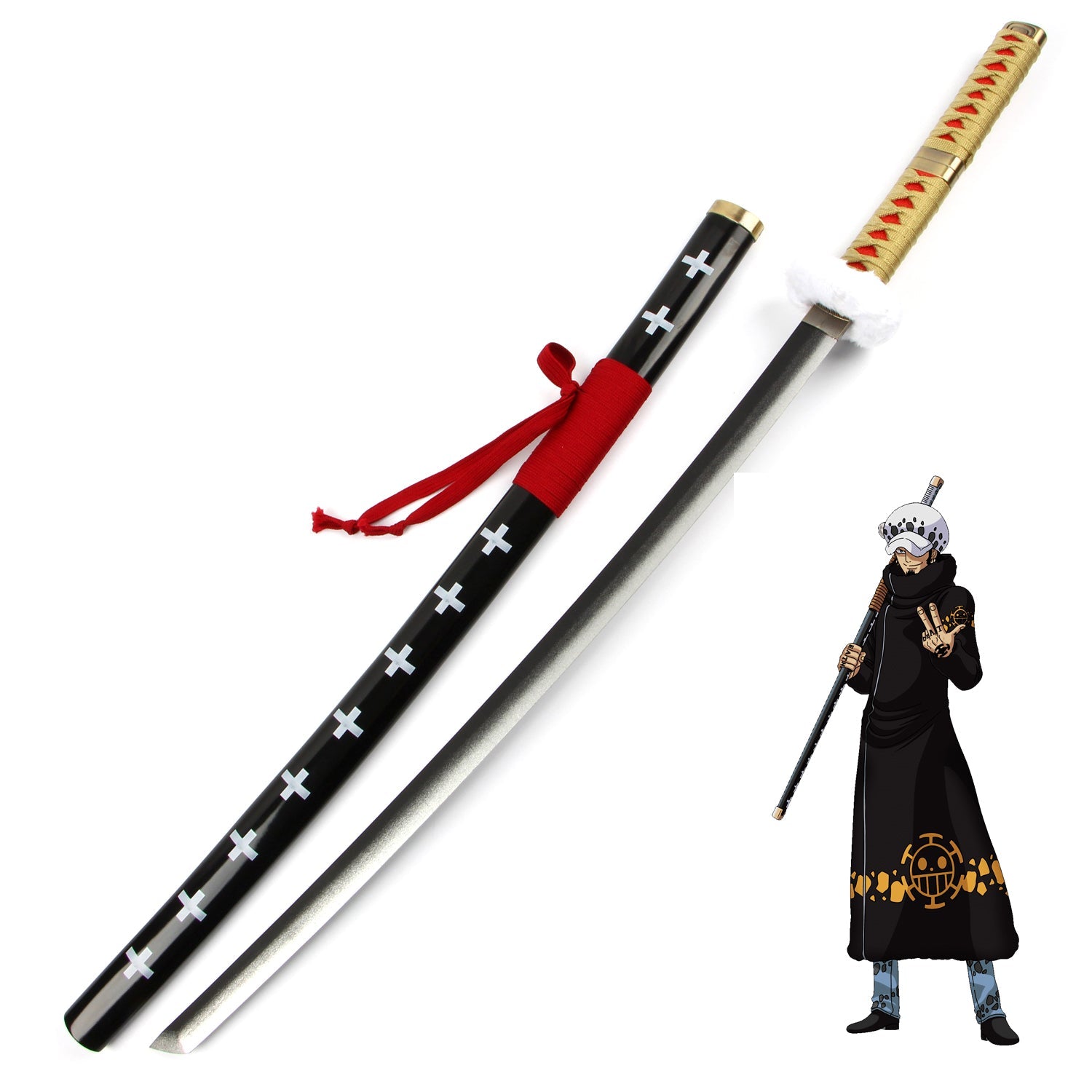 Anime One Piece Trafalgar Law Cosplay Weapon Sword Props Kikoku Sword Costume Accessories