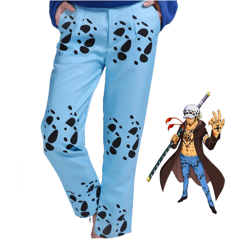 Anime One Piece Trafalgar Law Costume Before the Timeskip Hoodie Pants and Hat Full Set Cosplay Outfit
