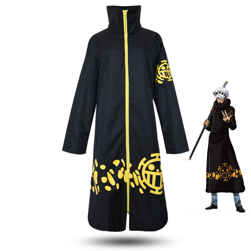 Anime One Piece Trafalgar Law Punk Hazard Arc Cosplay Cloak Costume Halloween Cosplay Outfit