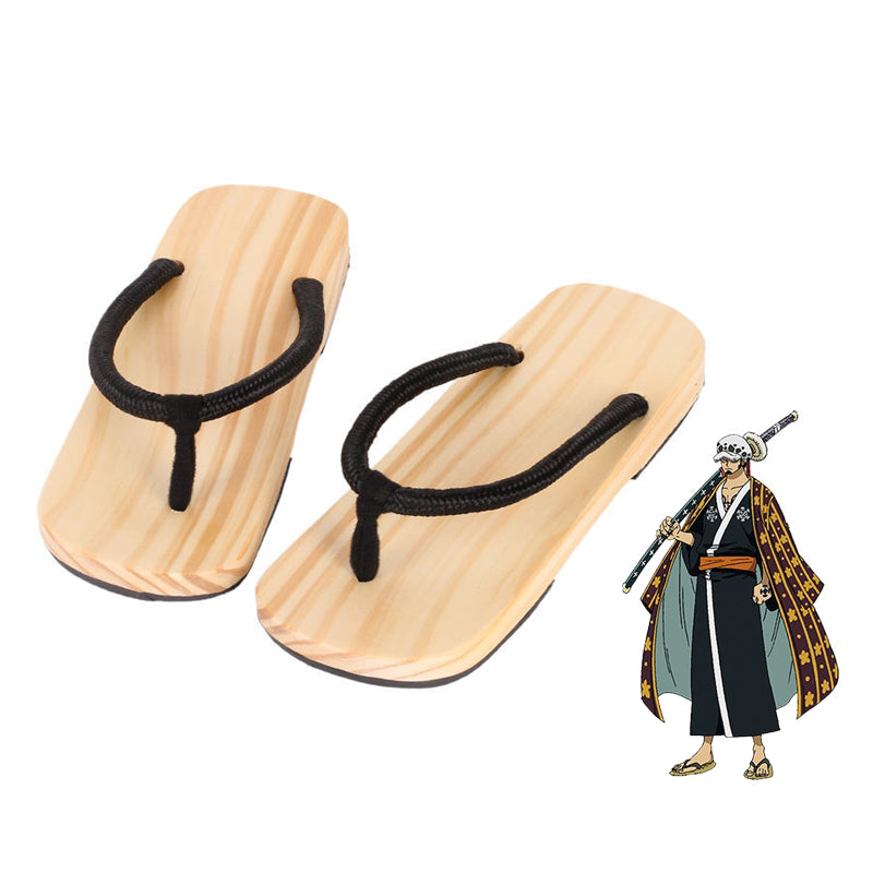 Anime One Piece Wano Country Arc Trafalgar Law Costume Full Set Kimono Suit With Hat and Shoes Cosplay Outfit Set