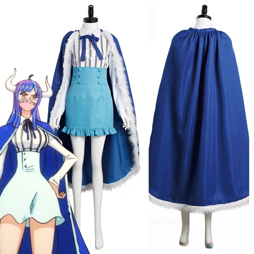 Anime One Piece Ulti Cosplay Costume With Cloak Full Set Halloween Carnival Outfit