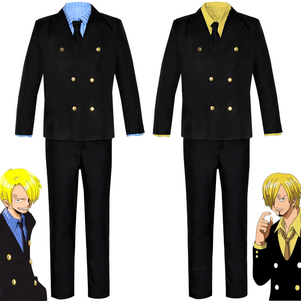Anime One Piece Vinsmoke Sanji Cosplay Suit Costume Halloween Carnival Cosplay Outfit