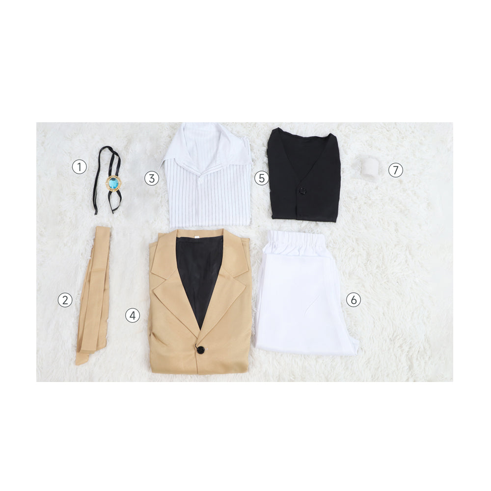 Anime Osamu Dazai Costume Khaki Cosplay Outfit Bungou Stray Dogs Halloween Costume