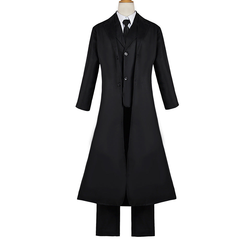 Anime Osamu Dazai Dark Era Costume Black Suit Outfit Halloween Cosplay Costume