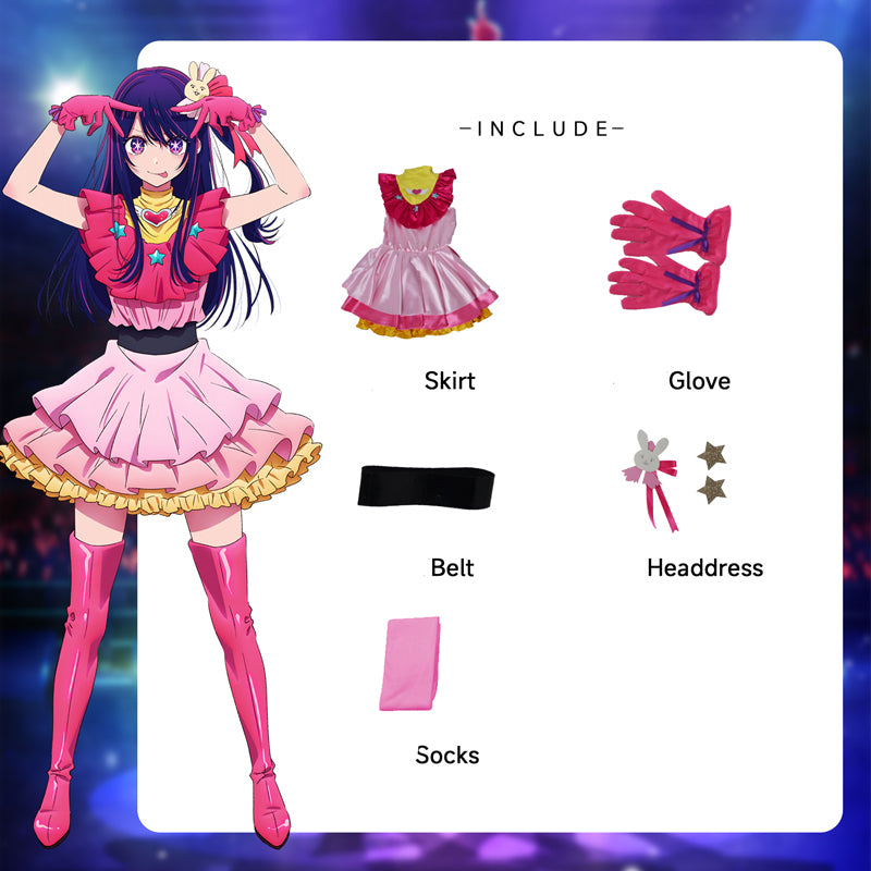 Anime Oshi no Ko Ai Hoshino Cosplay Costume Dress Halloween Costume Outfit